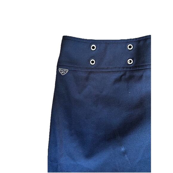 Lauren Ralph Lauren Black Skirt Silver Grommet Waist Detail Size 10/32” Waist - Picture 2 of 5